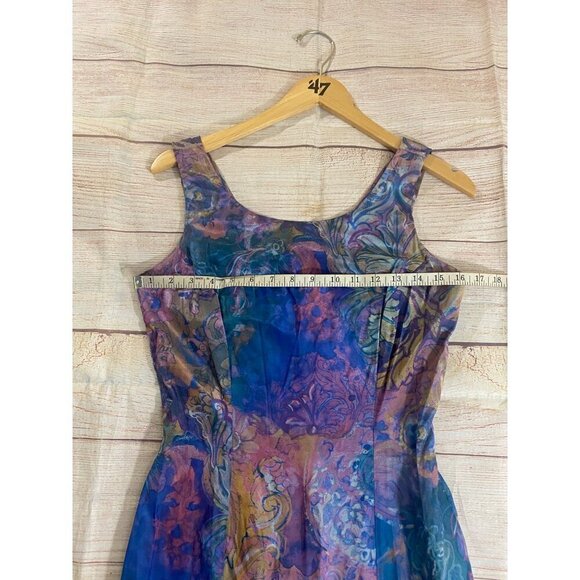 Vintage Knapp Studio Women's Multi Color Sleeveless Mini Dress - 5 - Picture 8 of 15